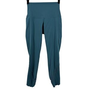 Lululemon Wunder Under Crop High-Rise Scallop Hem Luxtreme Desert Teal Women 4